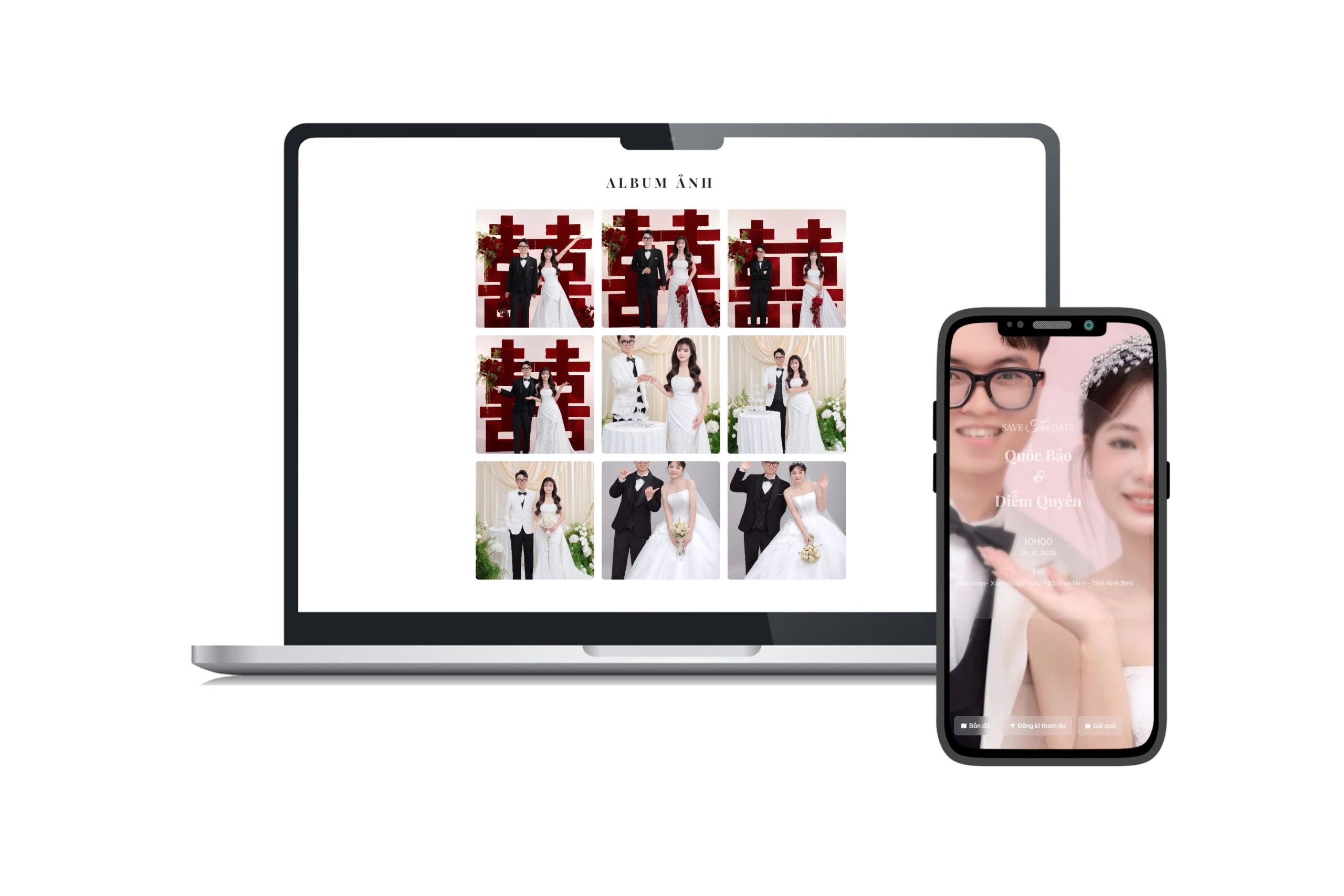 Thiệp Cưới Quốc Bảo & Diễm Quyên